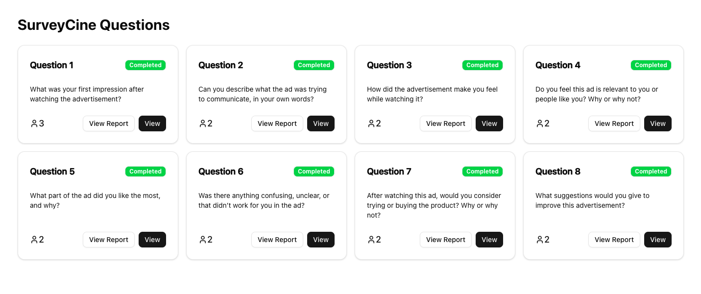 SurveyCine Dashboard